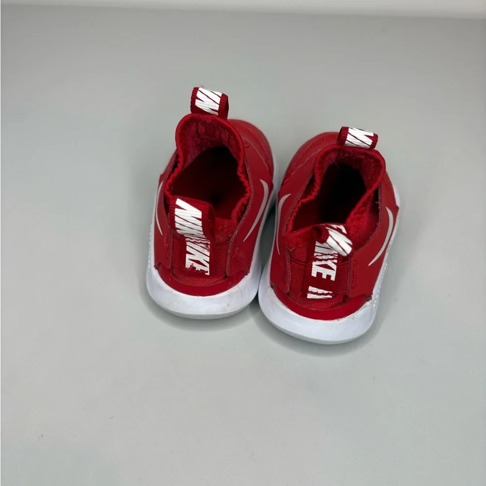 Nike Kids Red and White Slip-On Sneakers